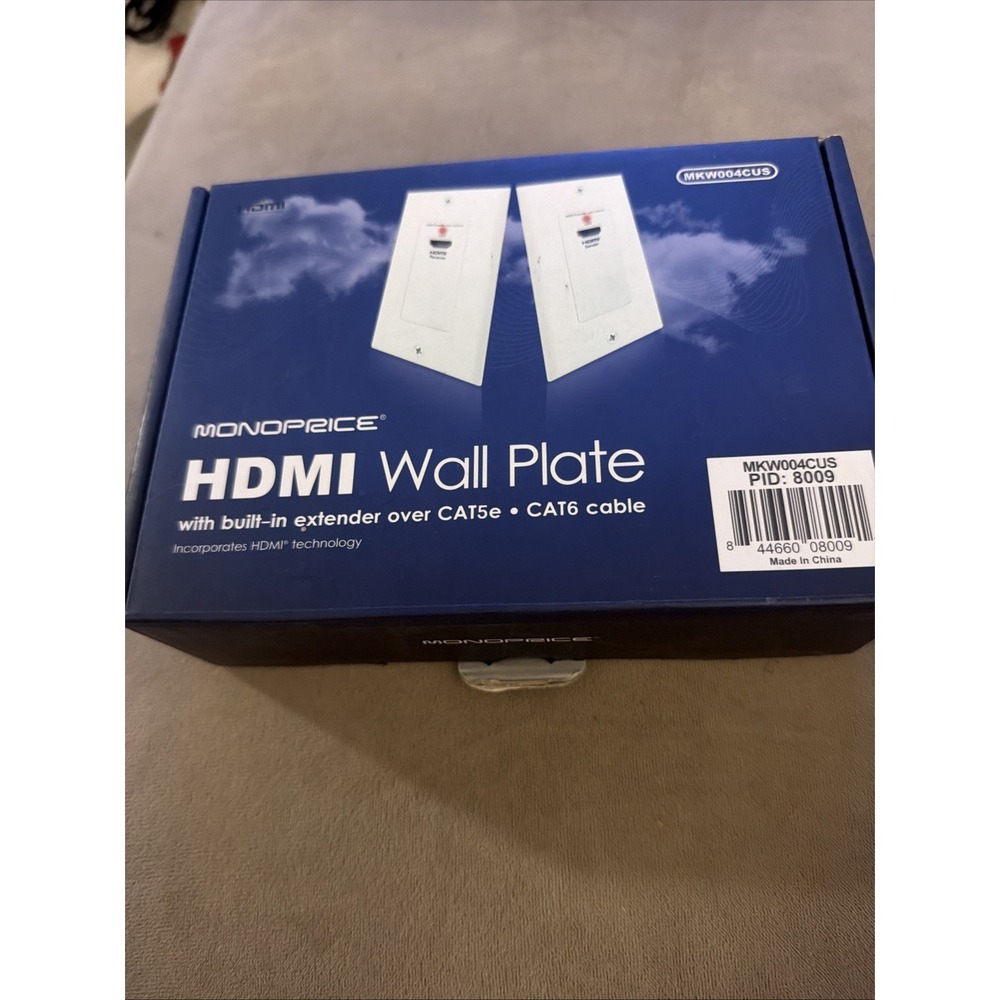Monoprice HDMI Wall Plate Extender Kit MKW004CUS | HDMI over CAT5e/CAT6 |